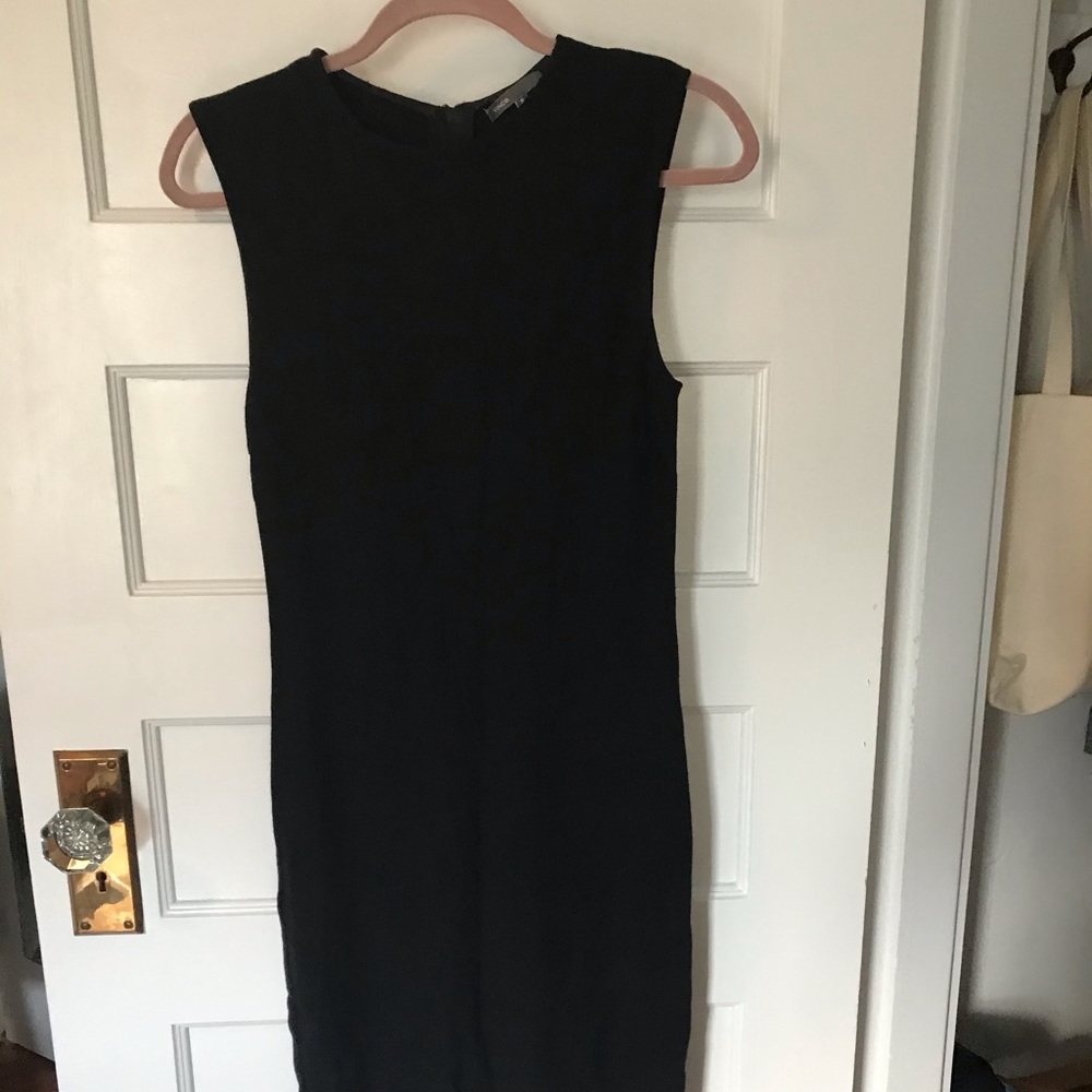 Vince Sz Small Black midi dress